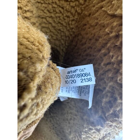 Aerie Sweater Womens‎ XL Camel Sherpa Teddy Fleece Oversized Pockets Soft Warm - Picture 6 of 8